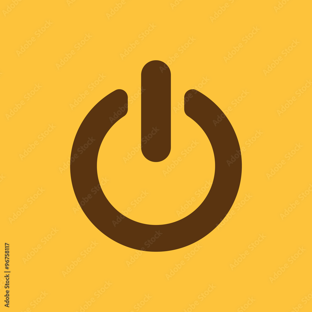 The power icon. Power symbol. Flat The power icon. Power symbol. Flat