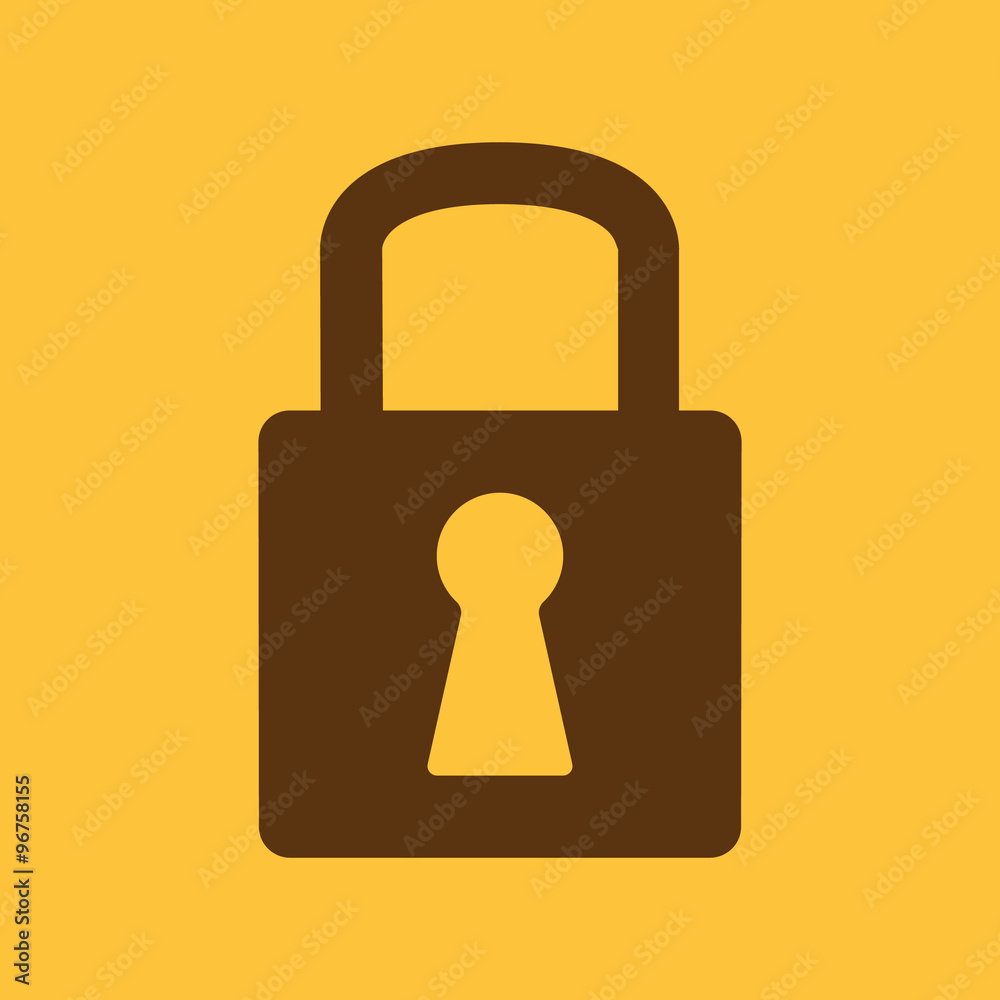 The lock icon. Lock symbol. Flat The lock icon. Lock symbol. Flat