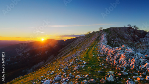 sunset in Gorbea mountain #96758123
