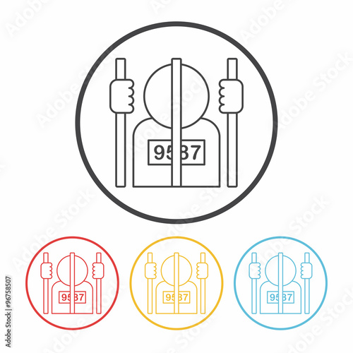 prisoner line icon