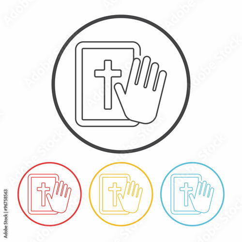 bible line icon