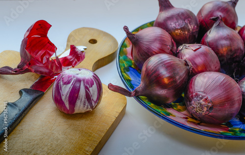 Red onions - salad onions.