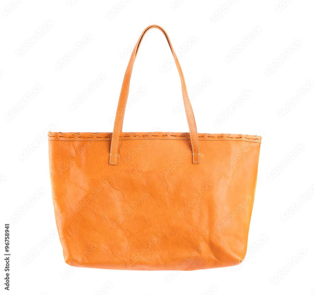 brown leather holding female fashion hand bag isolated backgroun brown leather holding female fashion hand bag isolated backgroun