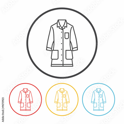 Lab coat line icon