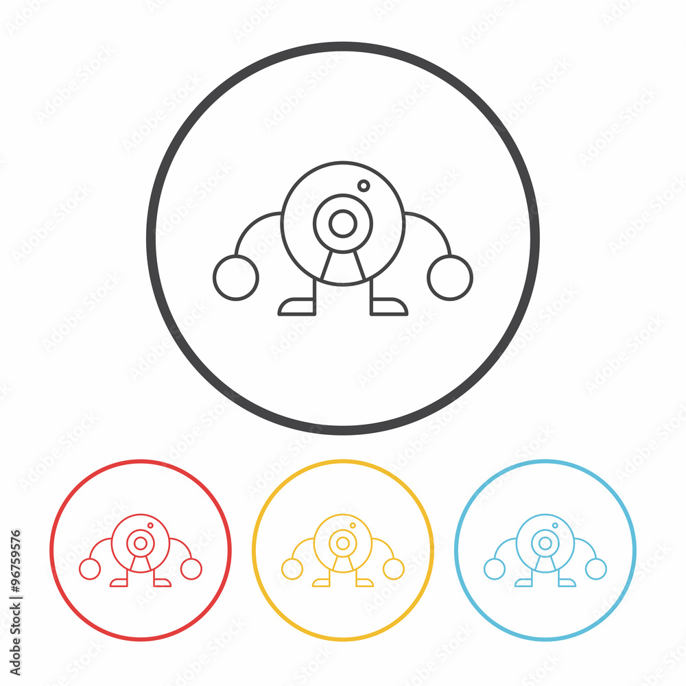robot line icon robot line icon