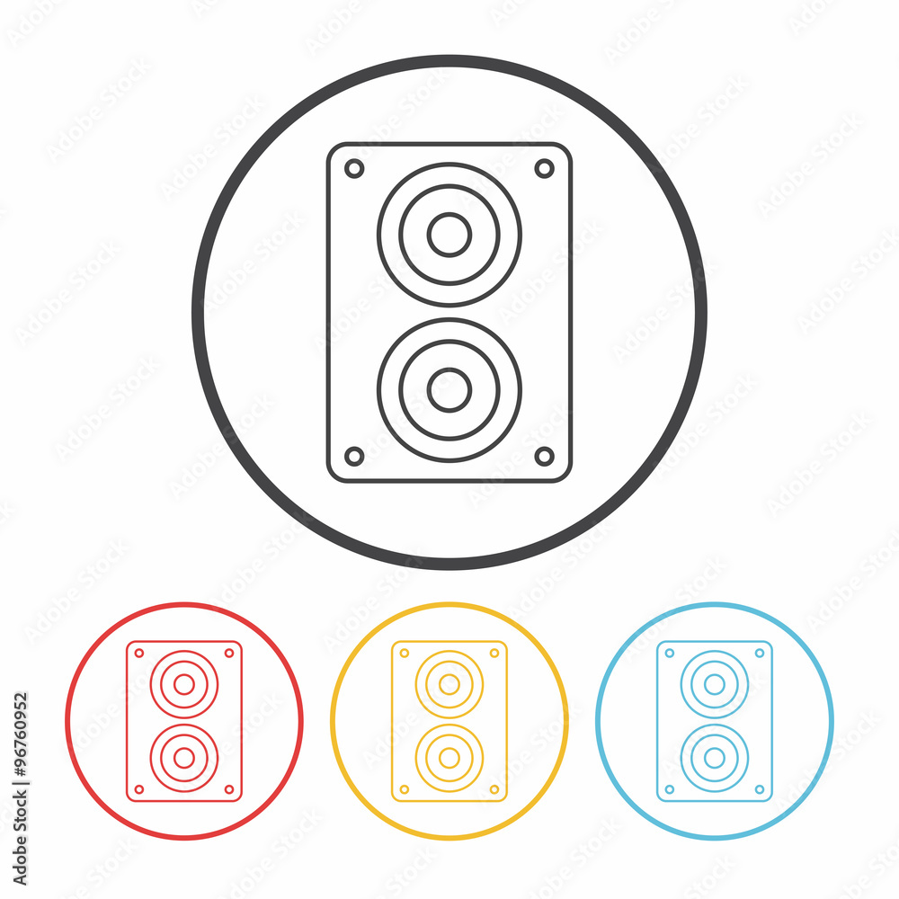 stereo line icon stereo line icon