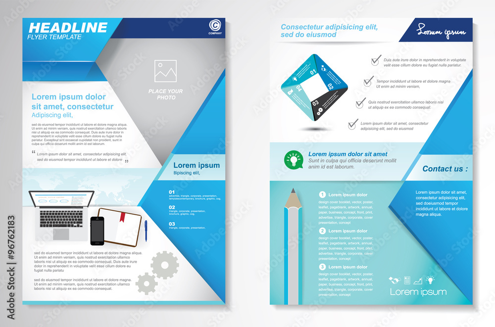 Vector Brochure Flyer design Layout template, size A4, Front page and back page, infographics. Easy to use and edit. Vector Brochure Flyer design Layout template, size A4, Front page and back page, infographics. Easy to use and edit.