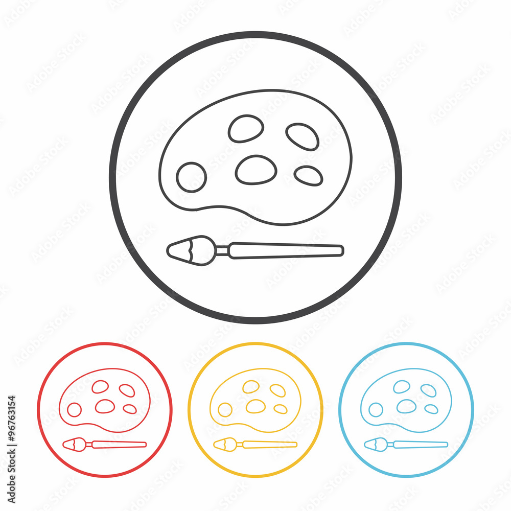 Obraz premium painting line icon