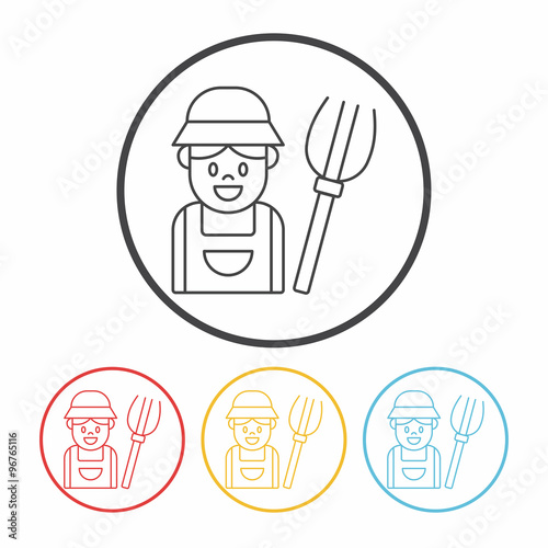 Wallpaper Mural zookeeper line icon Torontodigital.ca