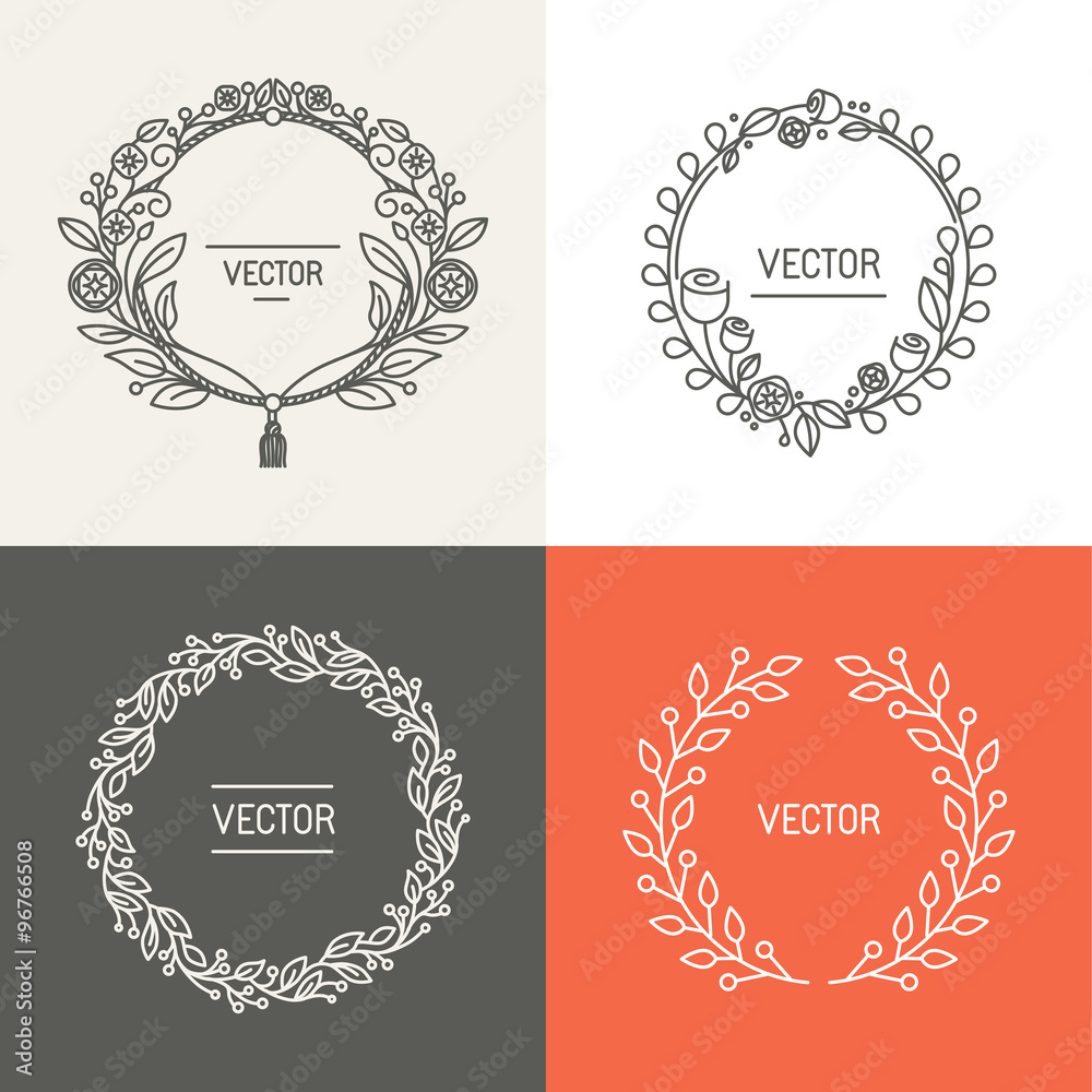 Vector abstract logo design templates with copy space Vector abstract logo design templates with copy space