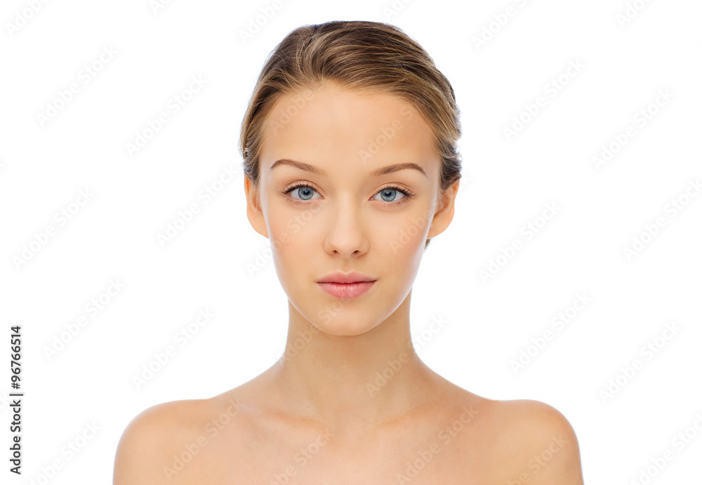 young woman face and shoulders young woman face and shoulders
