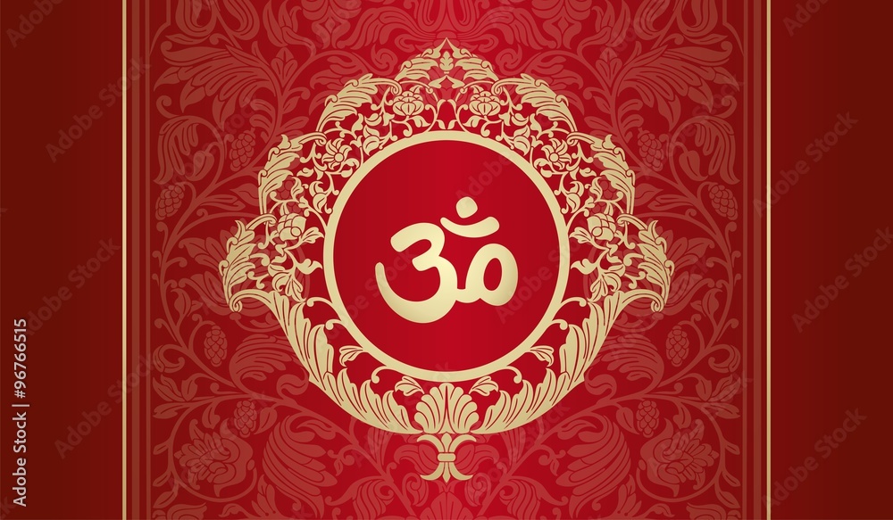aum syllable, paisley design ,Hinduism, India aum syllable, paisley design ,Hinduism, India
