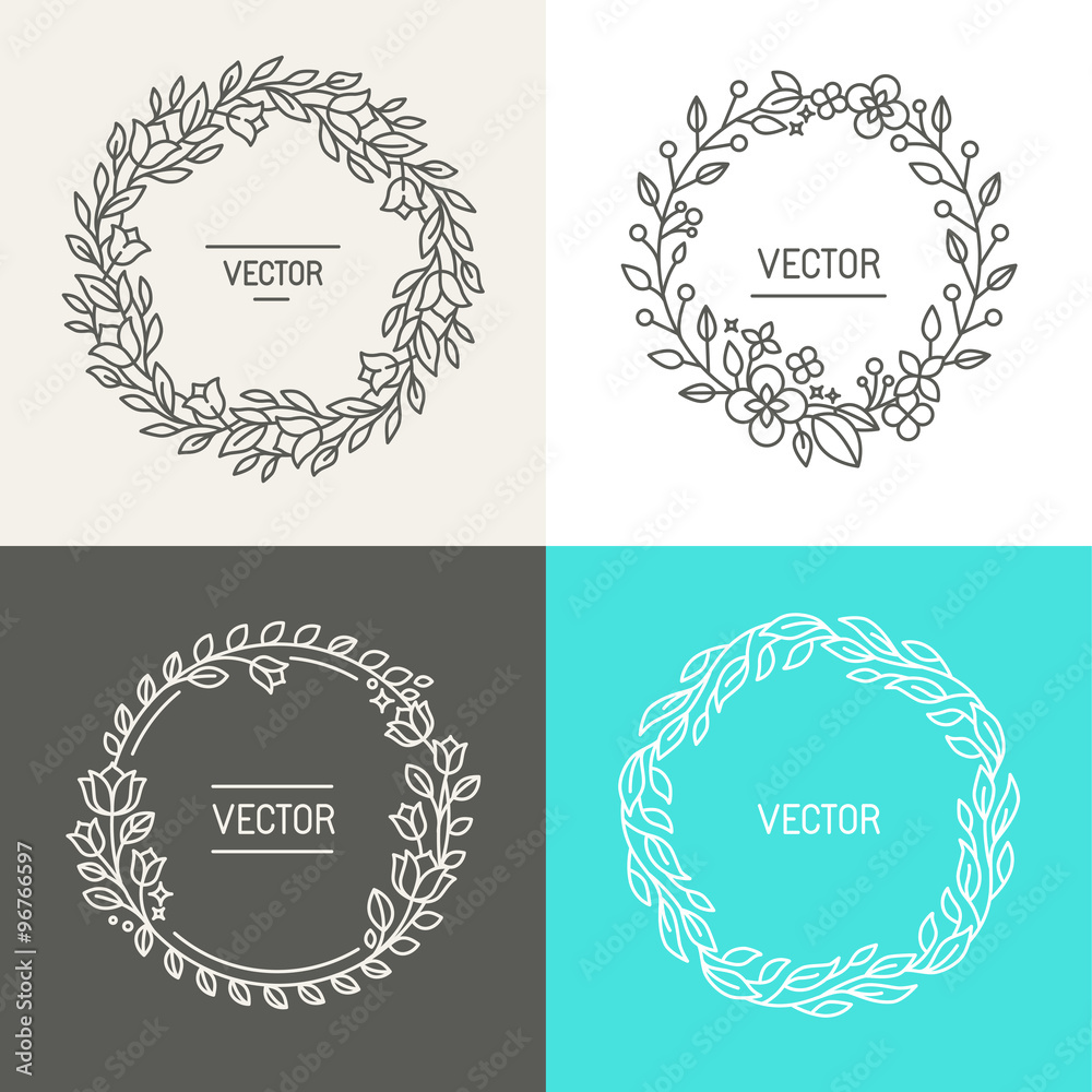 Vector abstract logo design templates