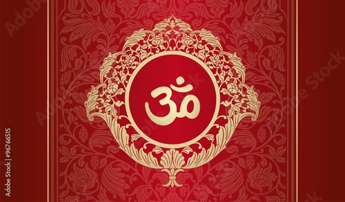aum syllable, paisley design ,Hinduism, India