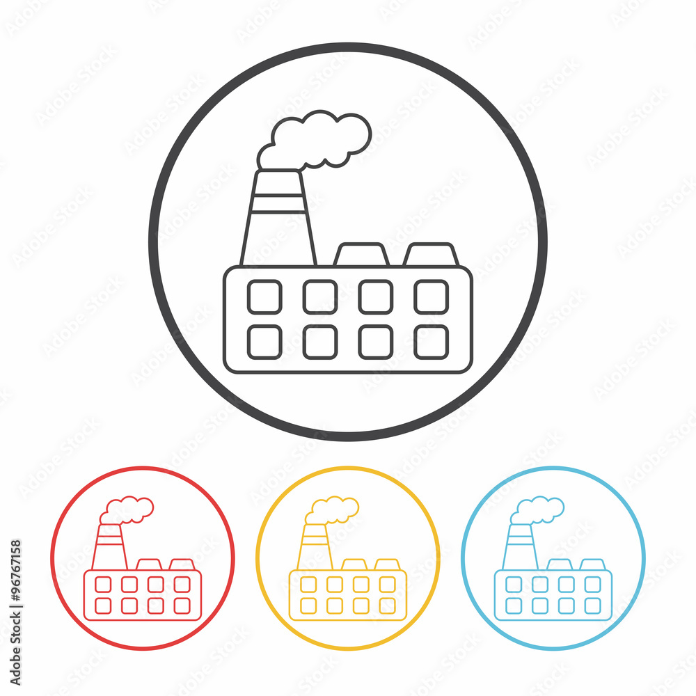 factory line icon factory line icon
