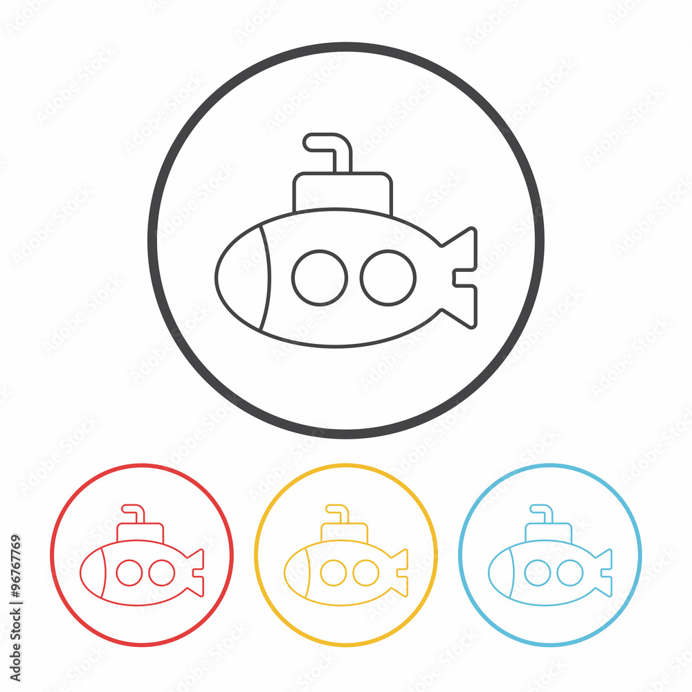 Obraz premium boat line icon