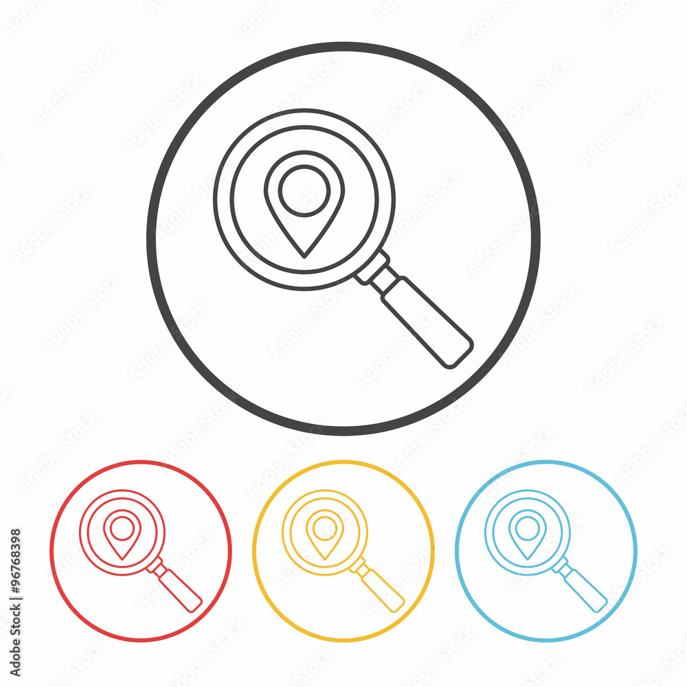 find place line icon find place line icon