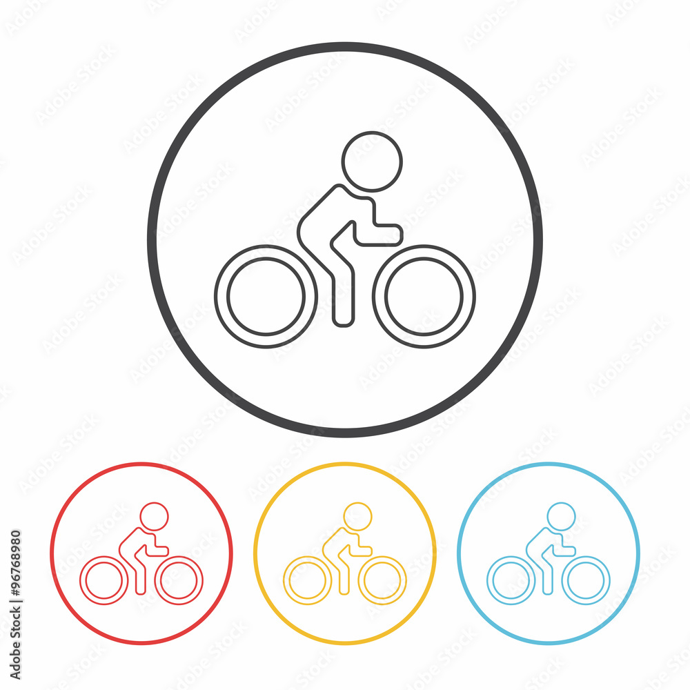 bike cycling line icon bike cycling line icon