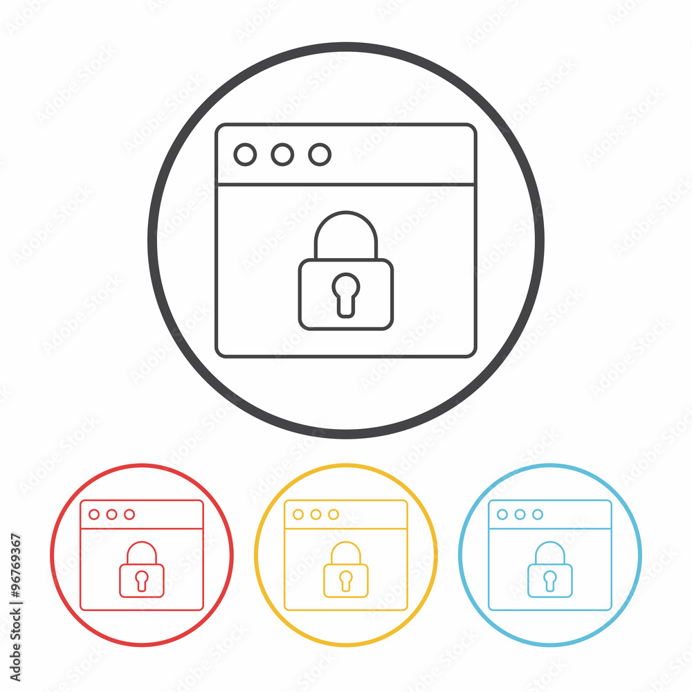 security line icon security line icon