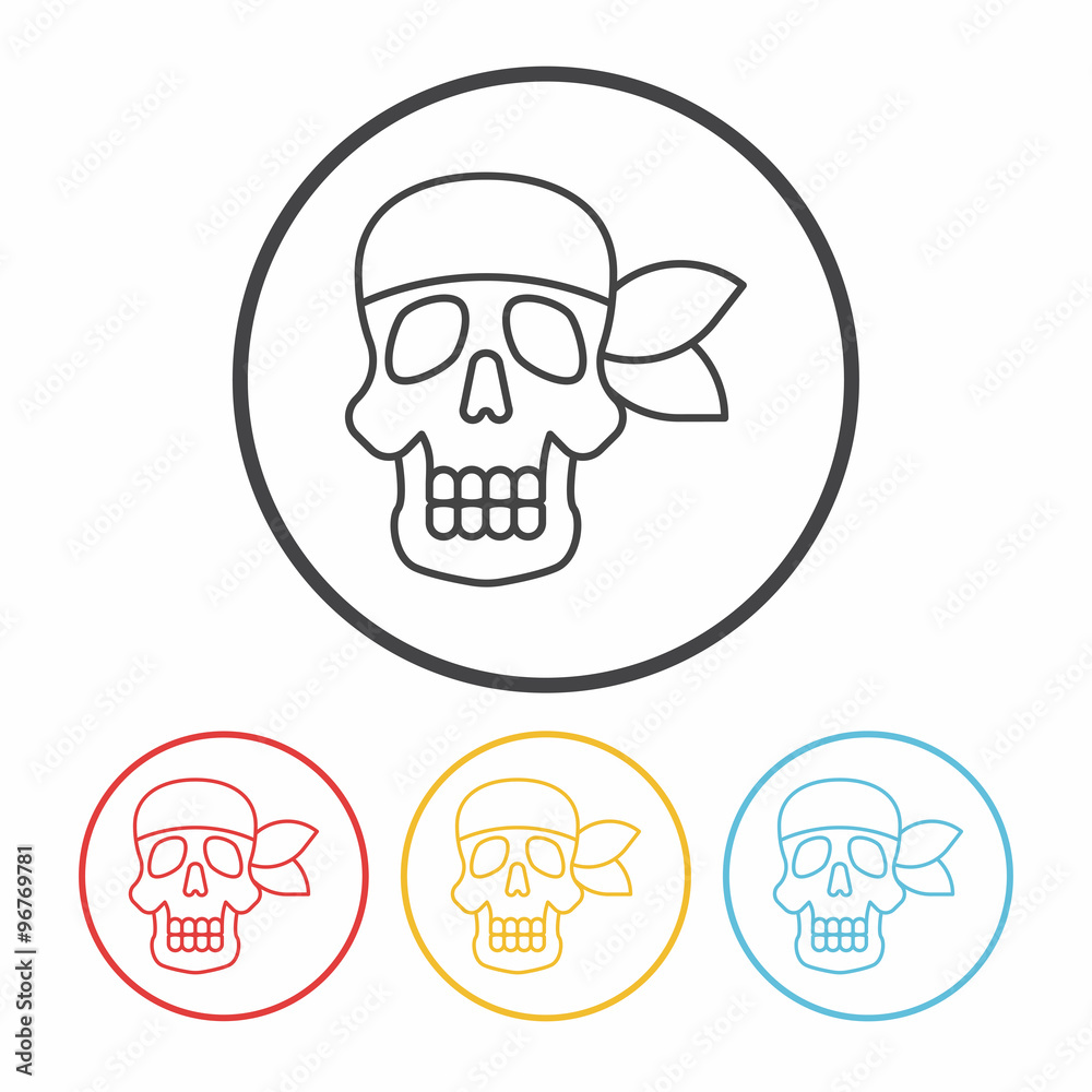 skull line icon skull line icon