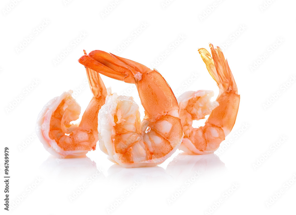 shrimps on a white background shrimps on a white background