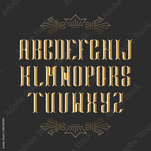 Decorative serif latin font.