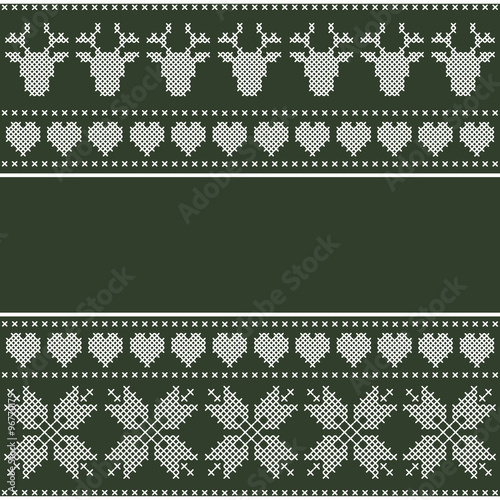 Winter design in cross stitch