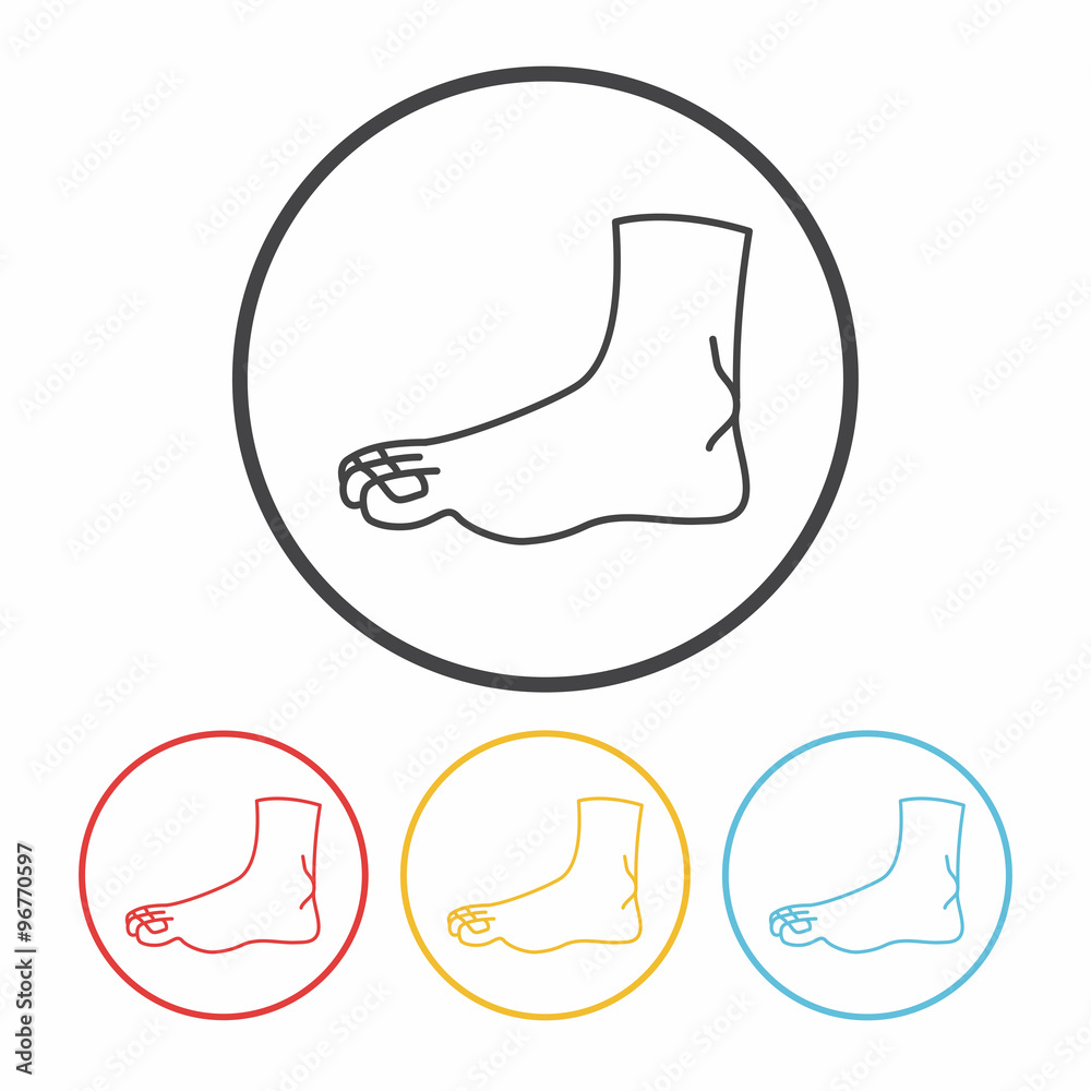 feet line icon feet line icon