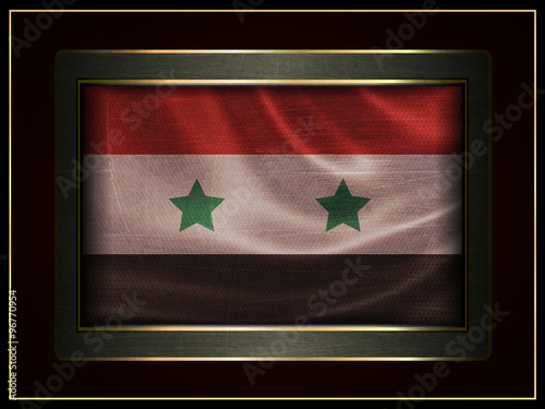illustration of the flag of Syria in the frame