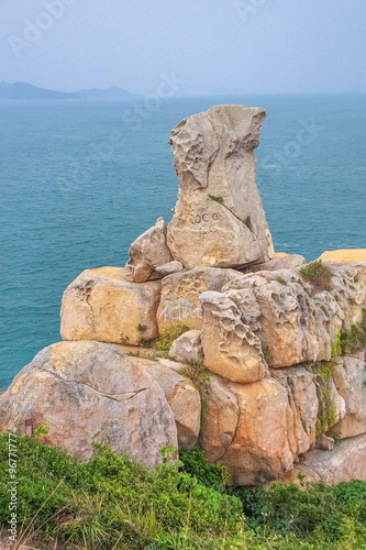 Quadro su tela Fa Peng Rock in Cheung Chau Island  in Hong Kong
