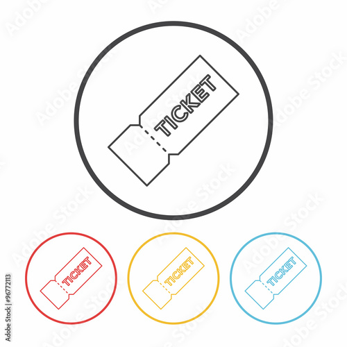 air ticket line icon