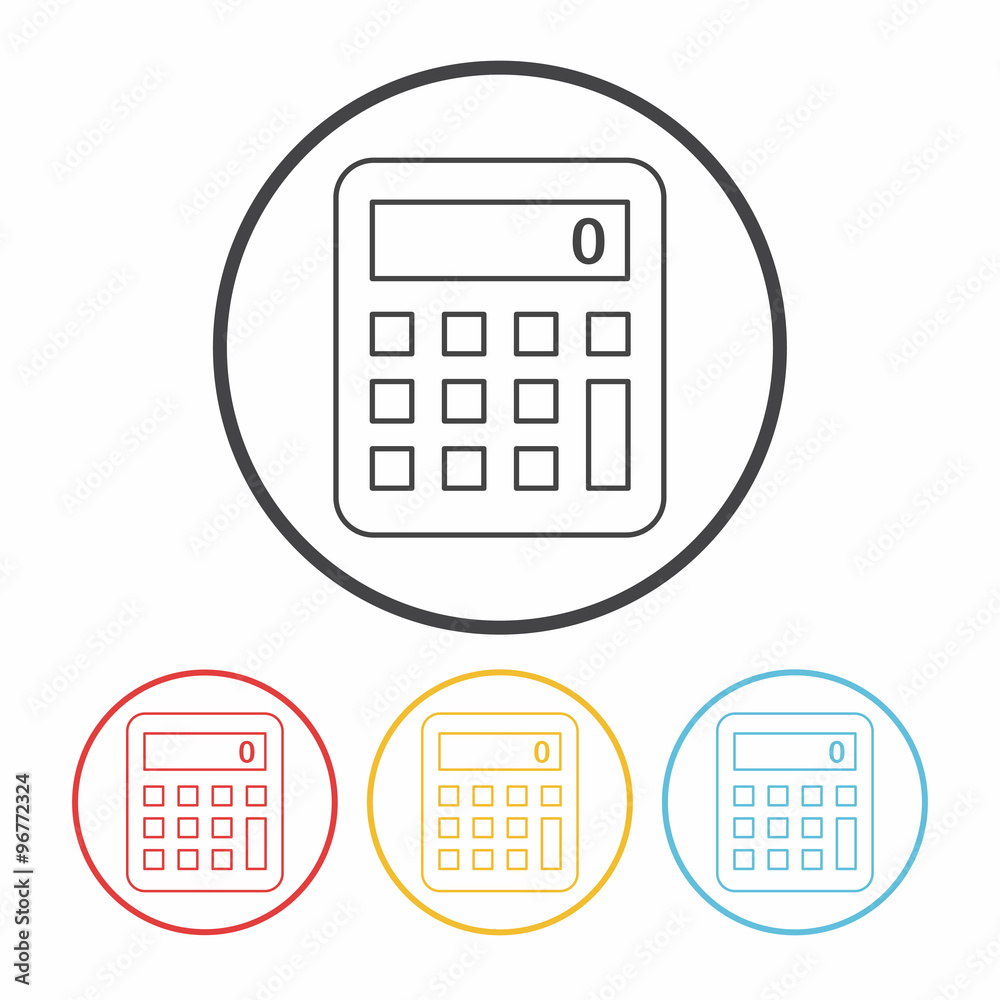 calculator line icon calculator line icon