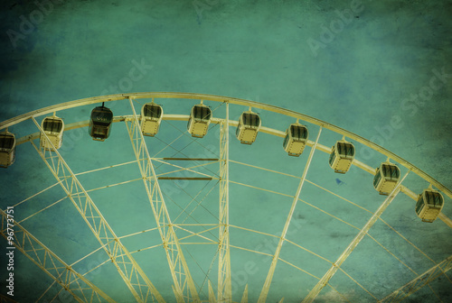 Vintage image of happy memories of Joyful Ferris Wheel at a Carnival
