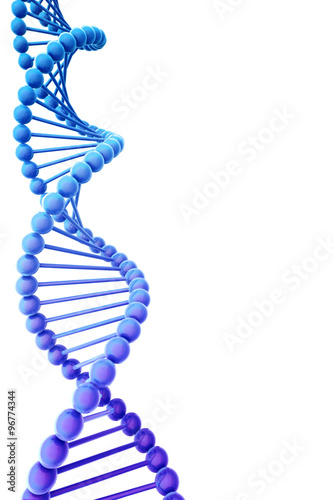 Blue DNA Helix with copyspace