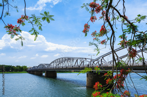 Trang Tien Bridge, Hue, Vietnam. Truong Tien bridge over the Perfume river.