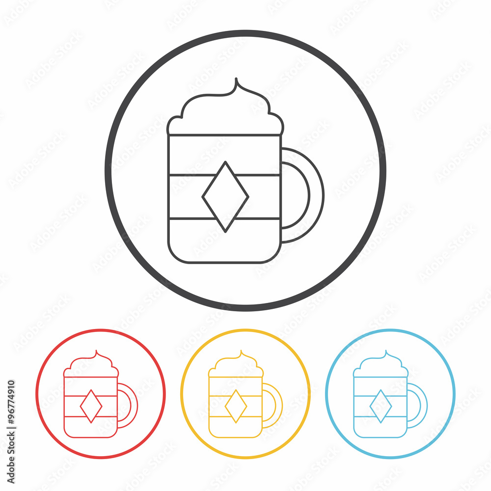 hot coffee line icon
