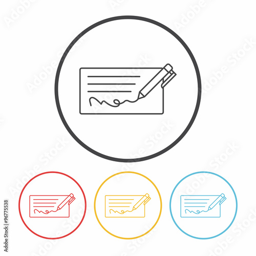 money check line icon