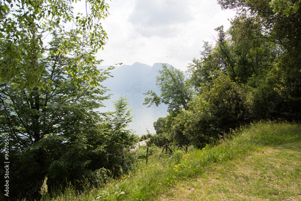 a panoramic view of Como lake,Italy a panoramic view of Como lake,Italy