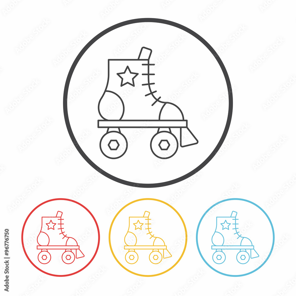 roller skate line icon roller skate line icon