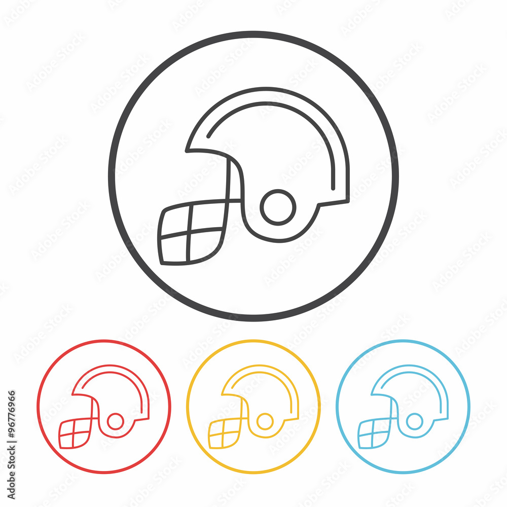 football helmet line icon football helmet line icon