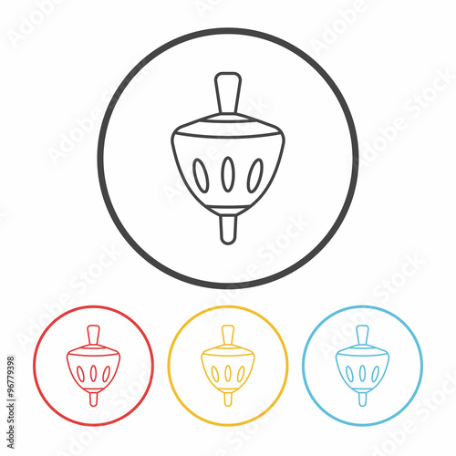 baby toy gyro line icon
