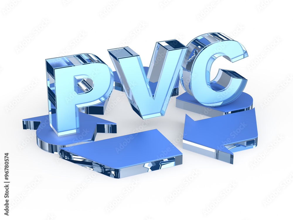 Recycle PVC sign (Recycling codes Polyvinyl chloride) Stock