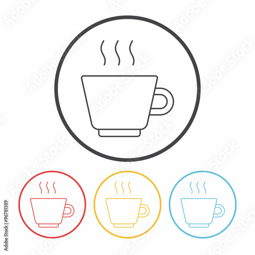 hot coffee line icon