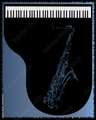 Sax Piano Background