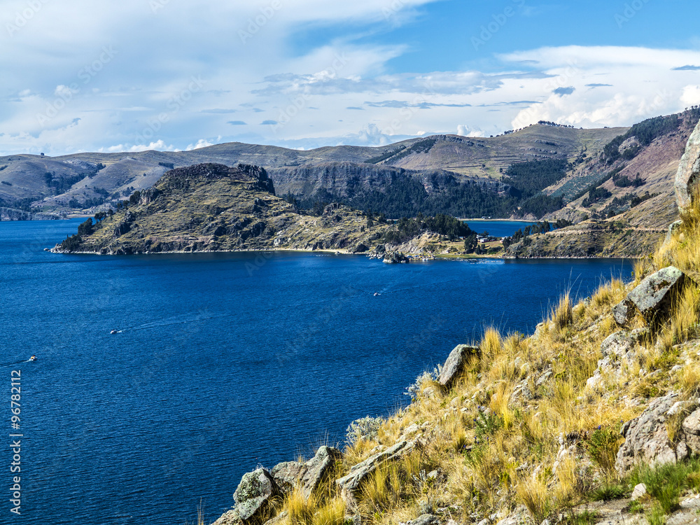 Isla del Sol in Titicaca lake, Bolivia