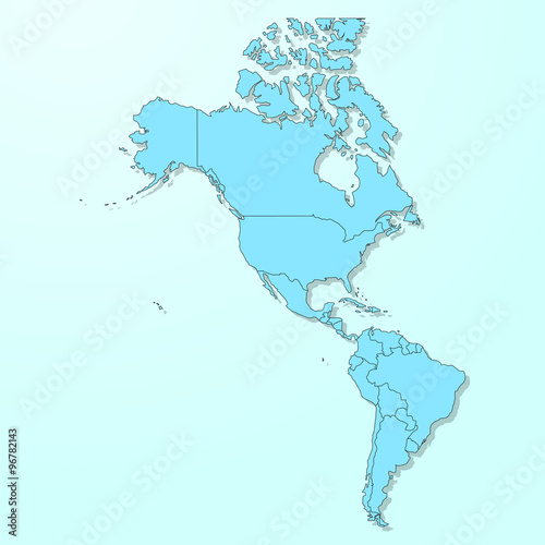 America blue map on degraded background vector