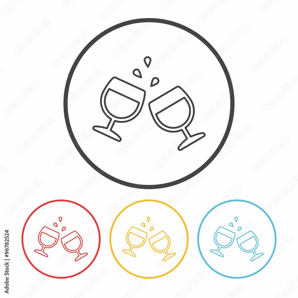 birthday drink line icon birthday drink line icon