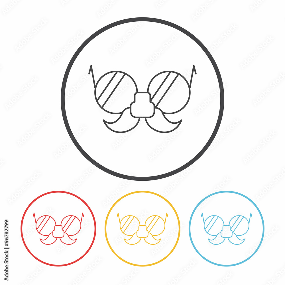 party mask line icon