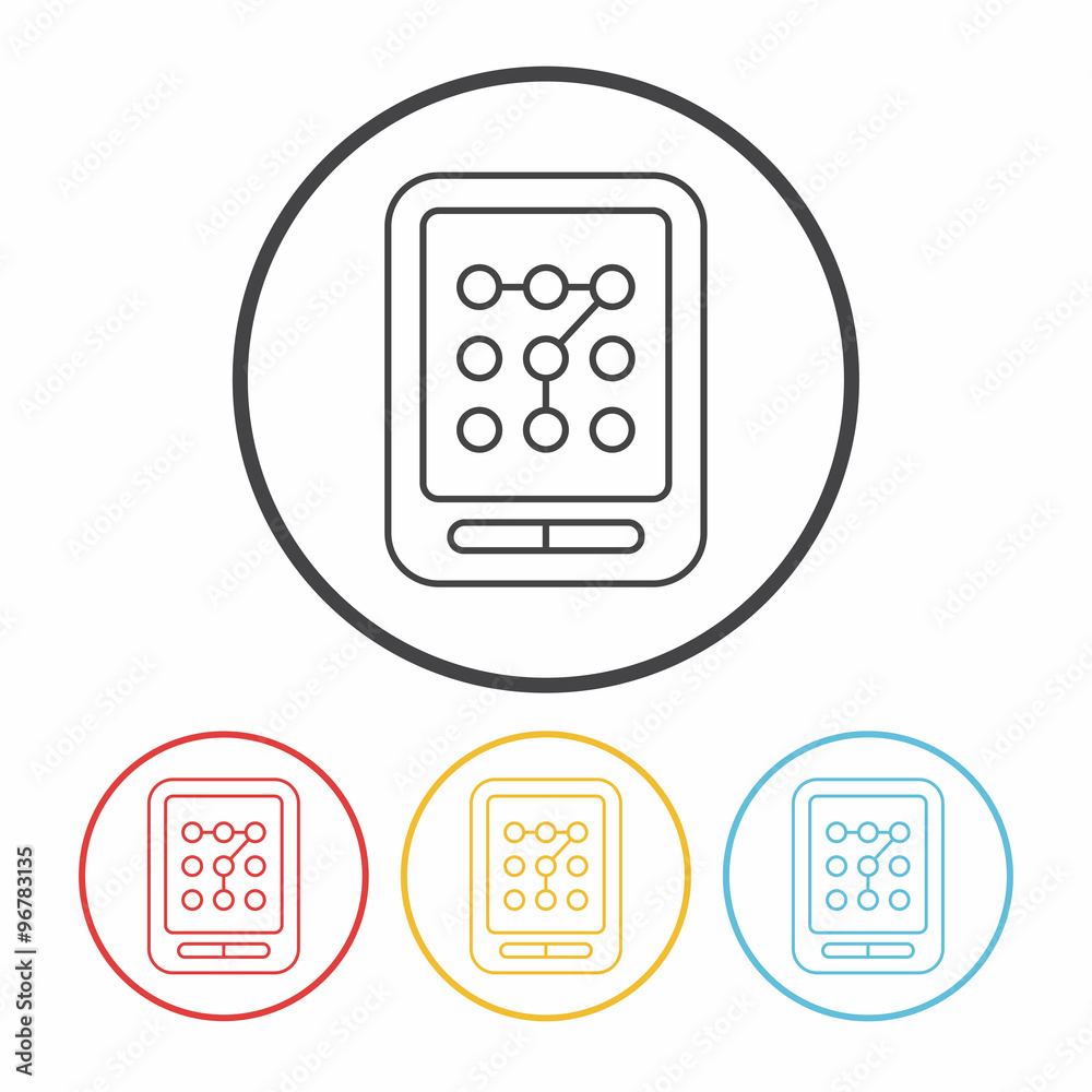 cell phone line icon cell phone line icon