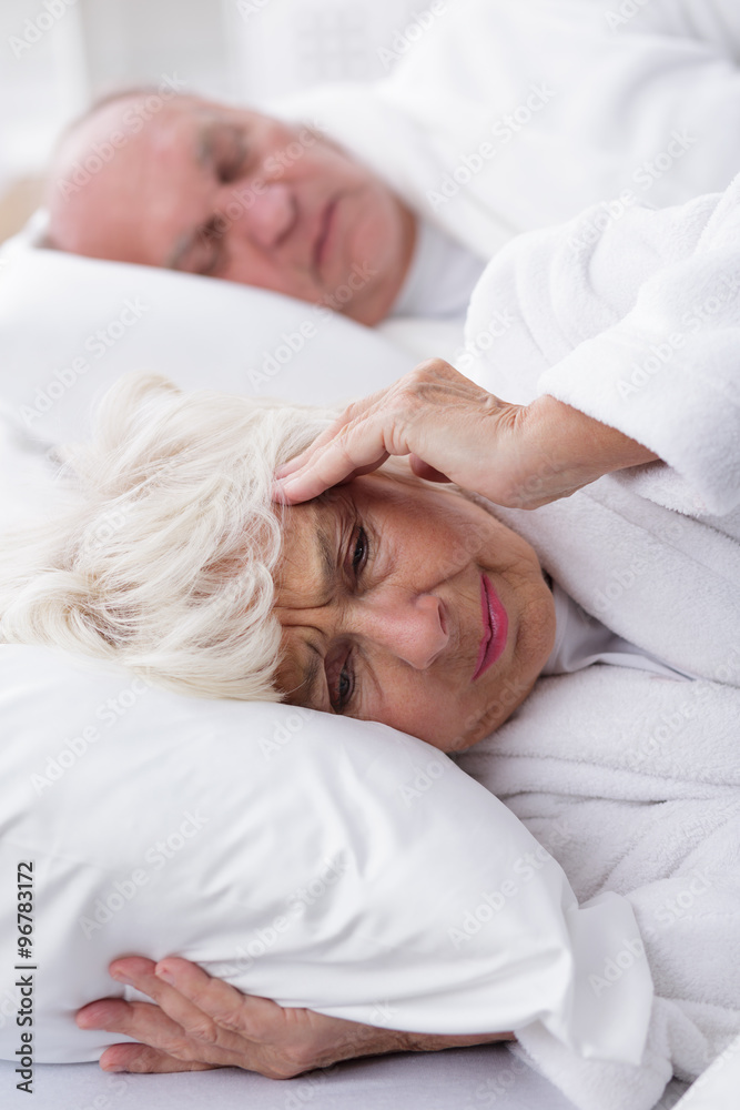 Snoring husband and his wife Snoring husband and his wife